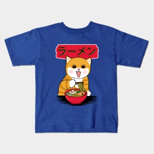 Cat and ramen Kids T-Shirt